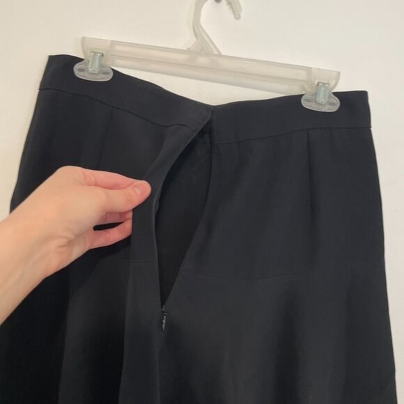 ALEXANDER MCQUEEN Solid Black Stitching Details Pleated Pleat Mini A-Line Skirt - Picture 14 of 16